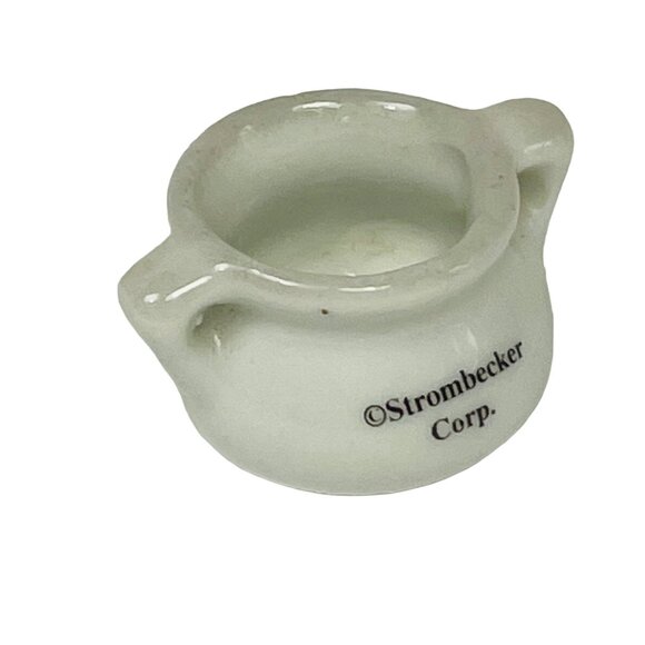 Strombecker Dollhouse Miniature Porcelain Vase With Pink Floral Design Vintage - Picture 3 of 8